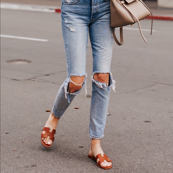 SOLD//HERMES ORAN SANDALS - Picture 3 of 10